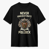 Pollock Tartan Crest 2D T-shirt - Never Underestimate Style