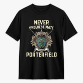 Porterfield Tartan Crest 2D T-shirt - Never Underestimate Style