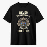 Preston Tartan Crest 2D T-shirt - Never Underestimate Style