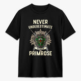 Primrose Tartan Crest 2D T-shirt - Never Underestimate Style