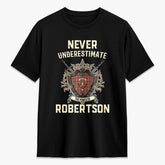 Robertson Weathered Tartan Crest 2D T-shirt - Never Underestimate Style