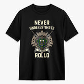 Rollo Modern Tartan Crest 2D T-shirt - Never Underestimate Style
