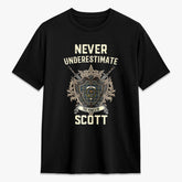 Scott Green Modern Tartan Crest 2D T-shirt - Never Underestimate Style