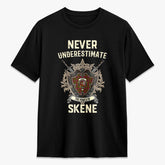 Skene Modern Tartan Crest 2D T-shirt - Never Underestimate Style