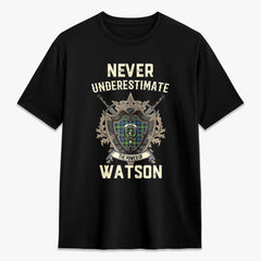 Watson Ancient Tartan Crest 2D T-shirt - Never Underestimate Style
