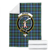 McRae Hunting Ancient Tartan Crest Blanket