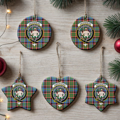 Aikenhead Tartan Crest Christmas Ceramic Ornament