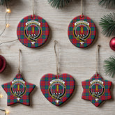 Auchinleck Tartan Crest Christmas Ceramic Ornament