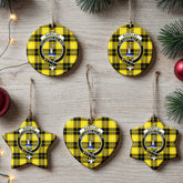 Barclay Dress Modern Tartan Crest Christmas Ceramic Ornament