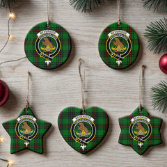 Beveridge Tartan Crest Christmas Ceramic Ornament