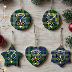 Blackadder Tartan Crest Christmas Ceramic Ornament