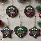 Chalmers Tartan Crest Christmas Ceramic Ornament