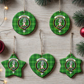 Clephan (or Clephane) Tartan Crest Christmas Ceramic Ornament