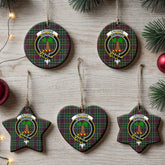 Crosbie Tartan Crest Christmas Ceramic Ornament