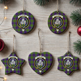 Dalrymple Tartan Crest Christmas Ceramic Ornament