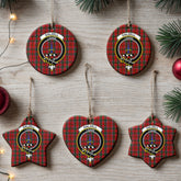 Dalzell Tartan Crest Christmas Ceramic Ornament