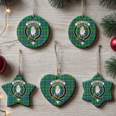 Duncanson Tartan Crest Christmas Ceramic Ornament