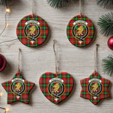 Fullerton Tartan Crest Christmas Ceramic Ornament
