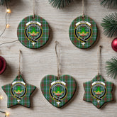 Gayre Tartan Crest Christmas Ceramic Ornament