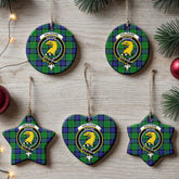 Haldane Tartan Crest Christmas Ceramic Ornament