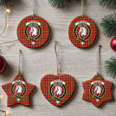 Hepburn Tartan Crest Christmas Ceramic Ornament