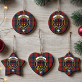 Leith Tartan Crest Christmas Ceramic Ornament