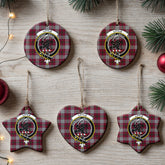 Little Tartan Crest Christmas Ceramic Ornament