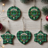 MacArthur Ancient Tartan Crest Christmas Ceramic Ornament