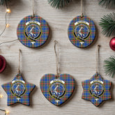 MacBeth Ancient Tartan Crest Christmas Ceramic Ornament