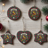 MacIntosh Hunting Modern Tartan Crest Christmas Ceramic Ornament