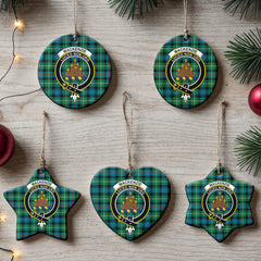 MacKenzie Ancient Tartan Crest Christmas Ceramic Ornament