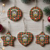 MacLachlan Hunting Modern Tartan Crest Christmas Ceramic Ornament
