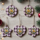 MacPherson Hunting Modern Tartan Crest Christmas Ceramic Ornament