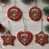 Marjoribanks Tartan Crest Christmas Ceramic Ornament