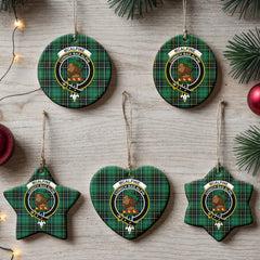 McAlpine Ancient Tartan Crest Christmas Ceramic Ornament