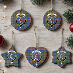 McBeth Ancient Tartan Crest Christmas Ceramic Ornament
