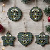 McClellan Ancient Tartan Crest Christmas Ceramic Ornament