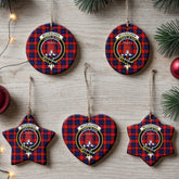 McCracken Tartan Crest Christmas Ceramic Ornament