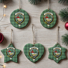 McDonald Lord of the Isles Hunting Tartan Crest Christmas Ceramic Ornament