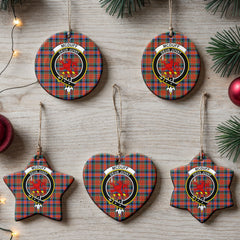 McDuff Ancient Tartan Crest Christmas Ceramic Ornament
