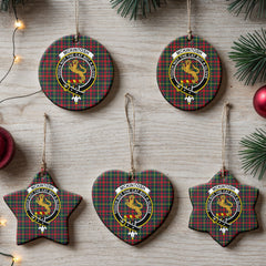 McKintosh Hunting Modern Tartan Crest Christmas Ceramic Ornament
