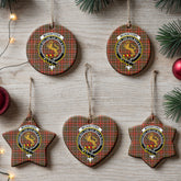 McKintosh Hunting Weathered Tartan Crest Christmas Ceramic Ornament