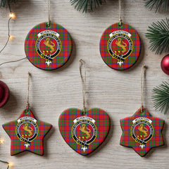 McKintosh Modern Tartan Crest Christmas Ceramic Ornament