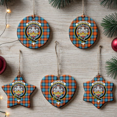 McLachlan Ancient Tartan Crest Christmas Ceramic Ornament