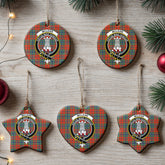 McLean of Duart Ancient Tartan Crest Christmas Ceramic Ornament