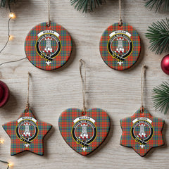 McLean of Duart Ancient Tartan Crest Christmas Ceramic Ornament
