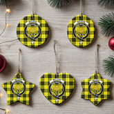 McLeod of Lewis Modern Tartan Crest Christmas Ceramic Ornament