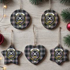 Moffat Modern Tartan Crest Christmas Ceramic Ornament