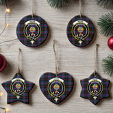Nairn Tartan Crest Christmas Ceramic Ornament