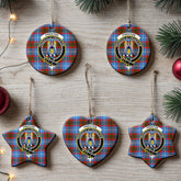 Preston Tartan Crest Christmas Ceramic Ornament
